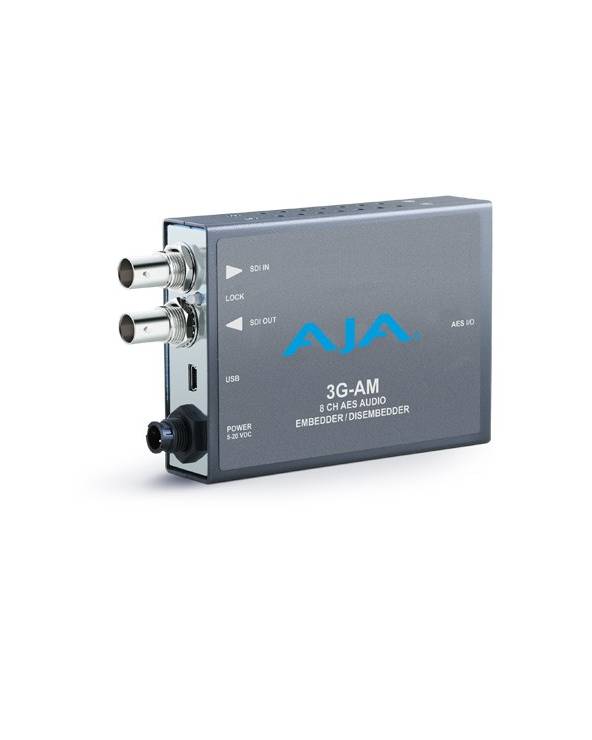 Aja - 3G-AM-XLR - 3G-SDI 8-CHANNEL AES EMBEDDER-DISEMBEDDER- BAL. XLR- USB MINI-CONFIG SUPPORT from AJA with reference 3G-AM-XLR