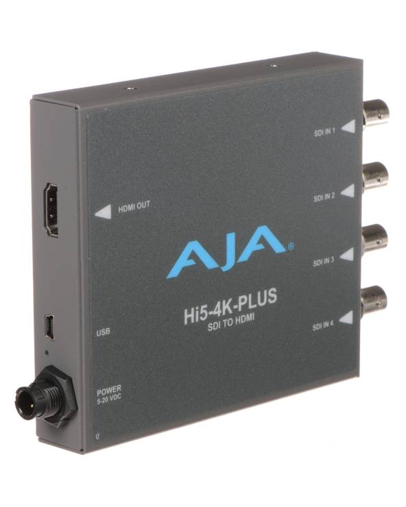 Aja - HI5-4K-PLUS - 4K-ULTRAHD 4 X 3G-SDI TO 4K HDMI 2.0 WITH 60P SUPPORT- ALSO SUPPORTS HD-SDI TO HD HDMI from AJA with referen