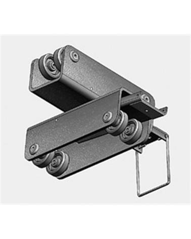 IFF Double Four Wheels Carriage for Sliding Rails with Brakes