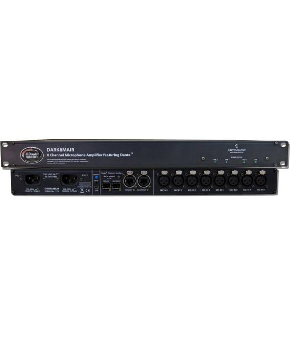Glensound - DARK8MAIR - 8 CHANNEL MIC AMP TO DANTE 1RU WITH MAINS PSU from GLENSOUND with reference DARK8MAIR at the low price o