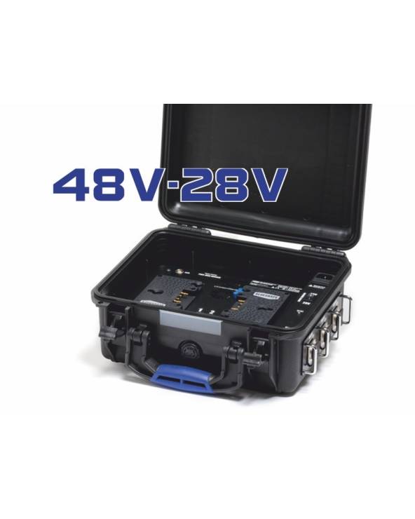 Blueshape - PWS-RUGGED - POWER STATION IN RUGGED CASE FOR 4 BATTERIES- TRIAL VOLTAGE 14V - 28V AND 48V REGULATED from BLUESHAPE 