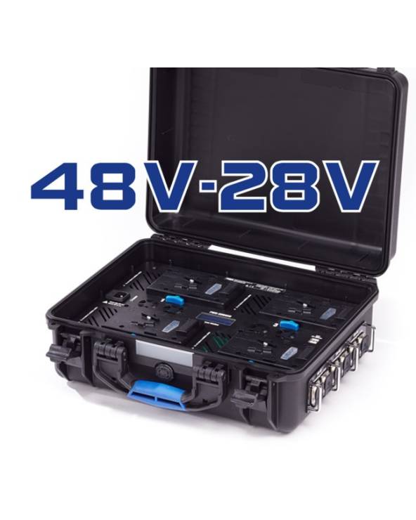 Blueshape - PWS-RUGGED-3S - POWER STATION IN RUGGED CASE FOR 4 BATTERIES- TRIAL VOLTAGE 14V - 28V AND 48V REGULATED from BLUESHA