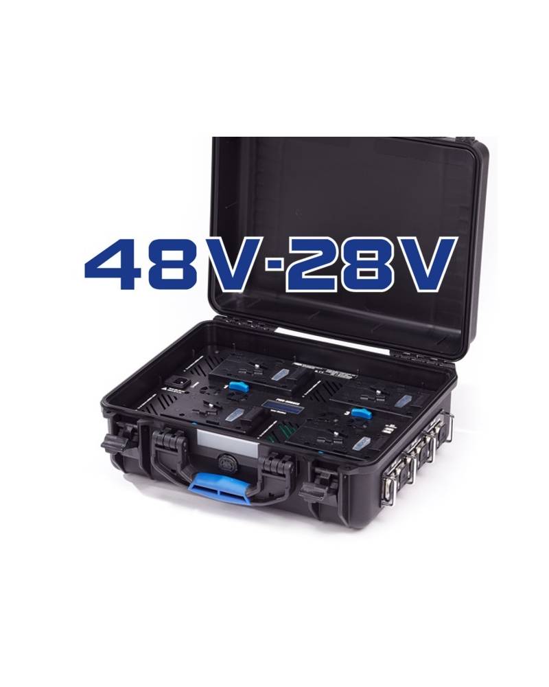 Blueshape - PWS-RUGGED-3S - POWER STATION IN RUGGED CASE FOR 4 BATTERIES- TRIAL VOLTAGE 14V - 28V AND 48V REGULATED from BLUESHA