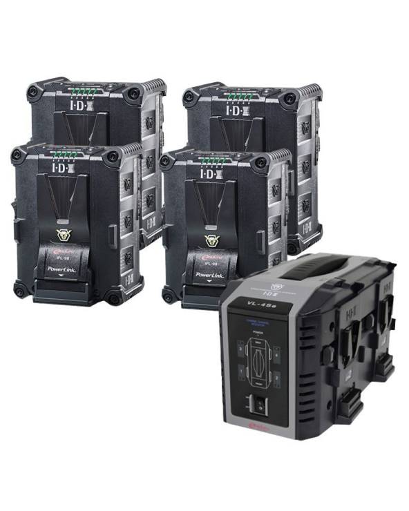 IDX 4x IPL-98 Batteries set with VL-4SE Simultaneous Battery