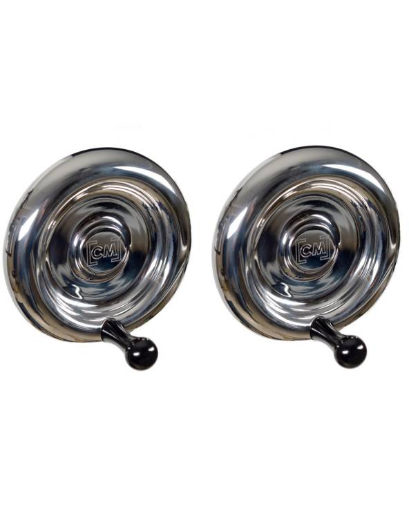 Cinemilled - CM-AW-303-B - STAINLESS STEEL WHEELS (BLACK KNOBS) from CINEMILLED with reference CM-AW-303-B at the low price of 6