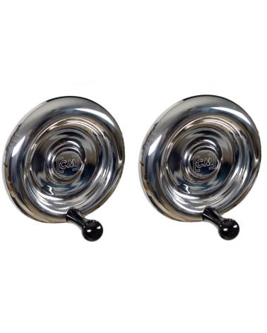 Cinemilled - CM-AW-303-B - STAINLESS STEEL WHEELS (BLACK KNOBS) from CINEMILLED with reference CM-AW-303-B at the low price of 6