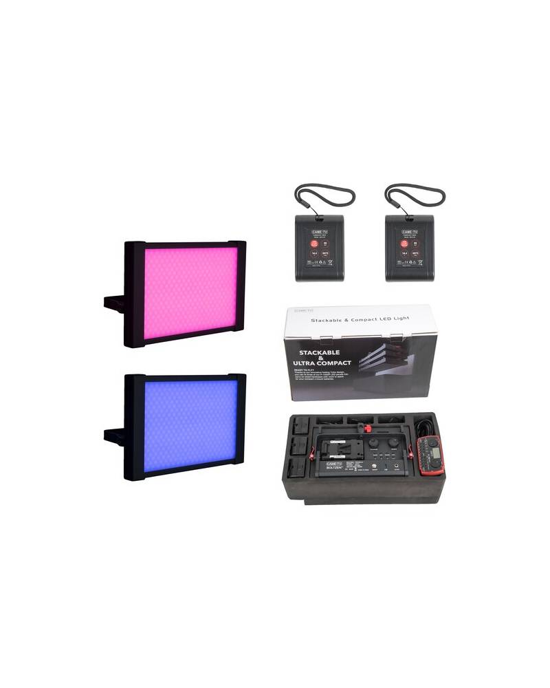 CAME-TV Boltzen Perseus RGBDT 55W Stackable 2-Light Battery Fly Travel Kit from CAME TV with reference P-1200R-2BATTERY at the l