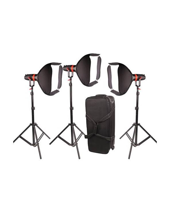 CAME-TV Q-55W Boltzen 55W Daylight Mark II Fresnel 3-Light Softbox Kit from CAME TV with reference Q-55WMKII-3PACK at the low pr