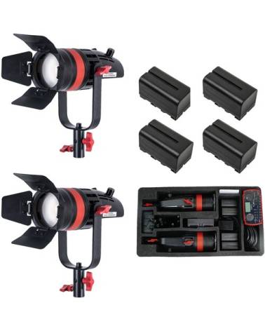 CAME-TV Boltzen B-55S Focusable 55W Fresnel Bi-Color LED 2-Light Kit with Batteries from CAME TV with reference Q-55S-4BATTERY a