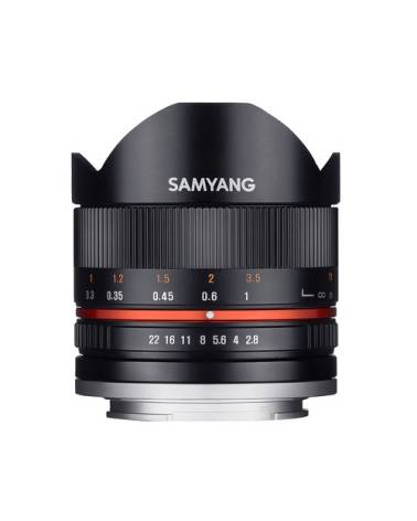 Samyang 8mm Fisheye F2.8 UMC Sony E - Mount (Black) APS-C