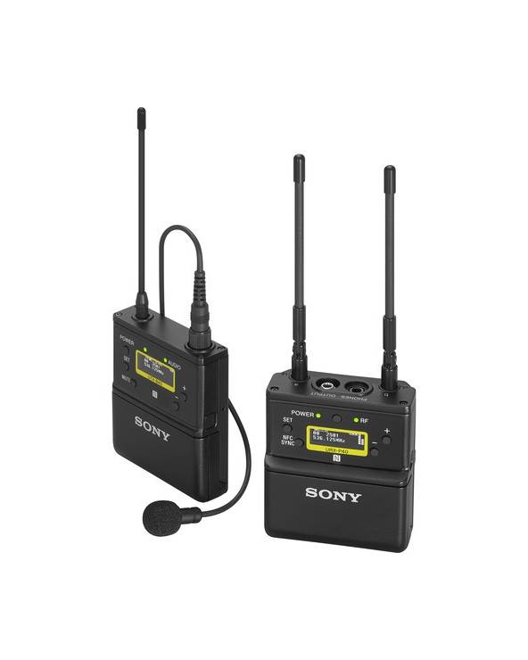 Dual Channel UWP-D Kit. 1 x URX-P41D/K21 & 2 x UTX-B40/K21 transmitter (TV-channel 21-30, 470,025-542,000 MHz) from SONY with re