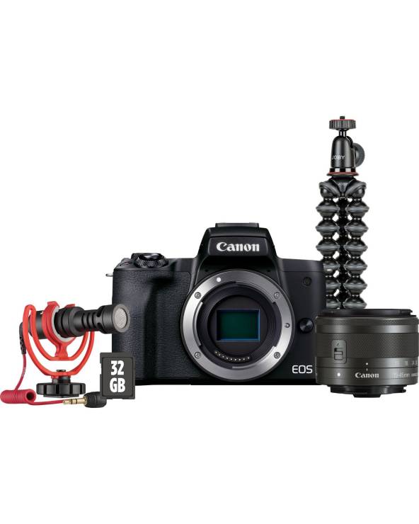 Canon EOS M50 Mark II, nero e Obiettivo EF-M 15-45mm IS STM - Kit per vlogger from  with reference {PRODUCT_REFERENCE} at the lo