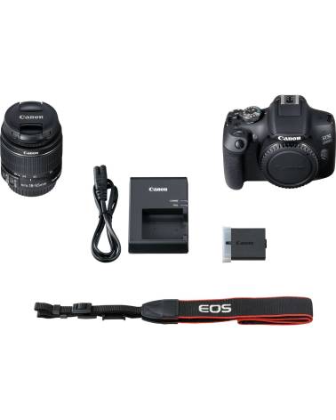 Canon EOS 2000D APS-C DSRL+ EF-S 18-55mm IS II from CANON PHOTO with reference {PRODUCT_REFERENCE} at the low price of 515.2182.