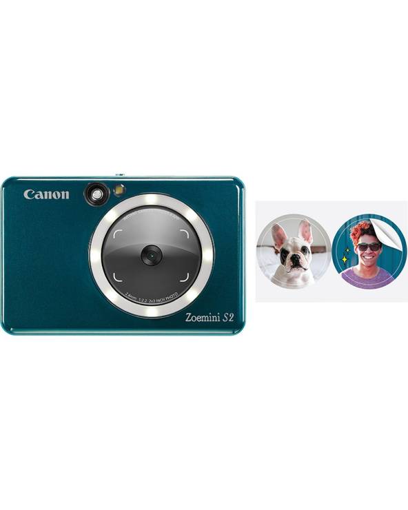 Canon Zoemini S2 color instant camera, teal