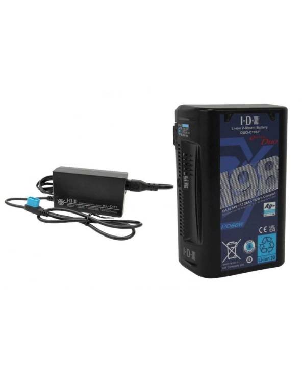 IDX 1x DUO-C198P Battery kit with UC-PD1 USB Pd Battery Charger