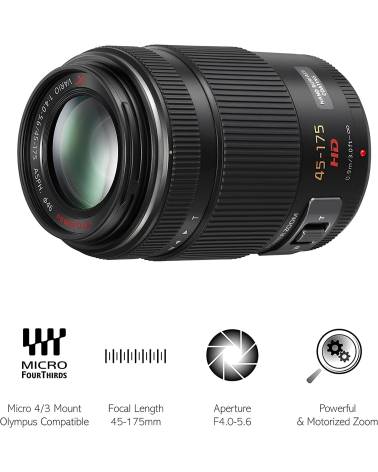 Lumix G X Vario 45-175 mm F4.0-5.6 ASPH HD from PANASONIC Photo with reference {PRODUCT_REFERENCE} at the low price of 544.71841