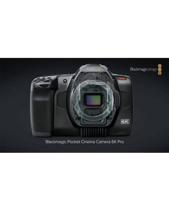 Blackmagic Design Pocket Cinema Camera 6K Pro With EVF, Battery Pro Grip  CINECAMPOCHDEF06P B