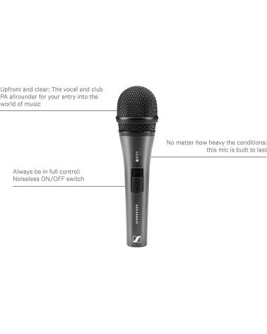 Sennheiser E 825 S - VOCAL MICROPHONE WITH ON/OFF SWITCH from SENNHEISER with reference {PRODUCT_REFERENCE} at the low price of 
