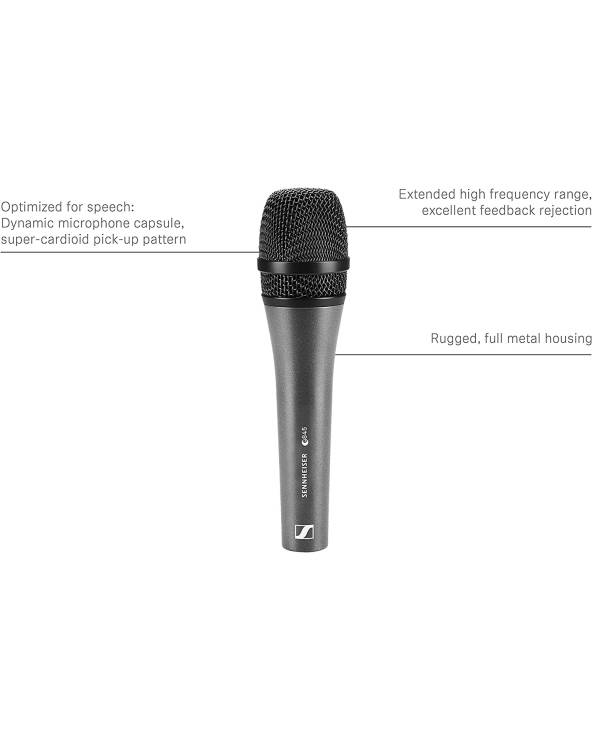 Sennheiser E 845 S - VOCAL MICROPHONE - DYNAMIC SUPER CARDIOID from SENNHEISER with reference {PRODUCT_REFERENCE} at the low pri
