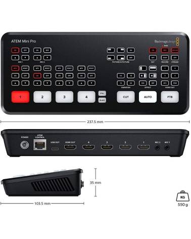Blackmagic Design ATEM Mini Pro HDMI Live Stream Switcher from BLACKMAGIC DESIGN with reference {PRODUCT_REFERENCE} at the low p