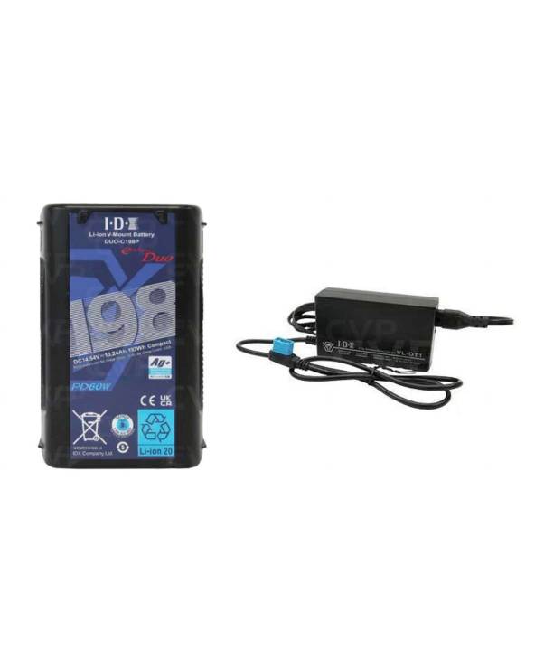 1 x DUO-C198P Batteries, 1 x VL-DT1 Advanced D-Tap Charger from IDX with reference {PRODUCT_REFERENCE} at the low price of 622.2