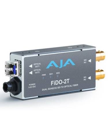Trasmettitore AJA a fibra ottica a singolo modo LC da 2 canali