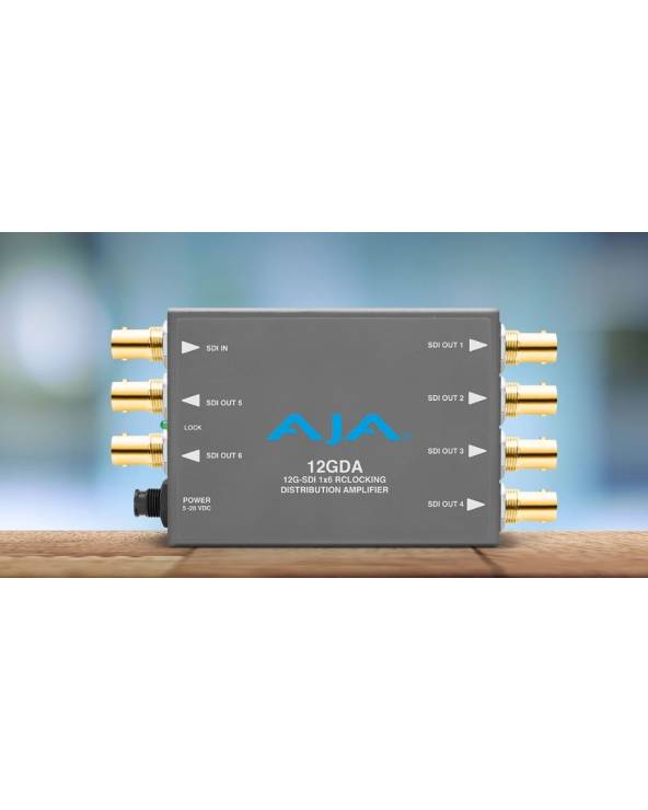 Amplificatore di distribuzione con reclocking AJA 1x6 12G HD/SD