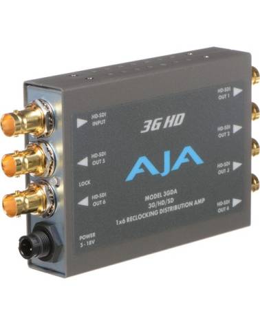 Amplificatore di distribuzione con reclocking AJA 1x6 3G HD/SD