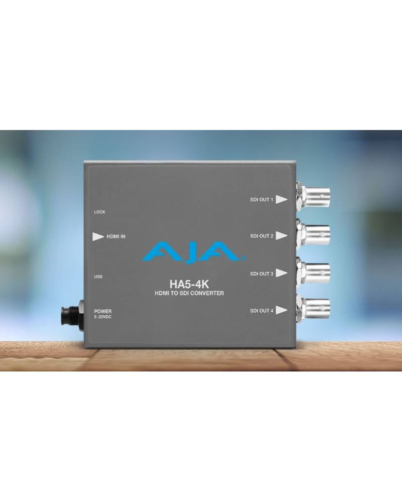 AJA HA5 4K HDMI a 4K 4x 3G-SDI, supporta anche HD-HDMI a HD SDI.