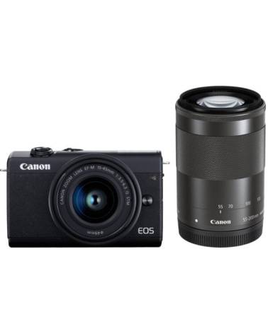 Canon EOS M200 BK 24.1MP APC-S Sensor with EF-M 15-45mm Lens & 4K Video, WiFi, Bluetooth Capabilities