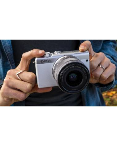 EOS M200 BK Advanced Entry Level 24.1 MPixel Camera with 4K Video, Bluetooth, WiFi & 15-45mm Lens