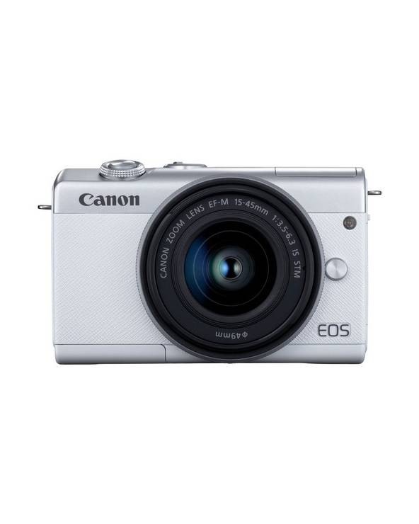 EOS M200 WH 24.1MP APC-S Sensor 4K Bluetooth WiFi + 15-45mm Lens Entry Level Camera