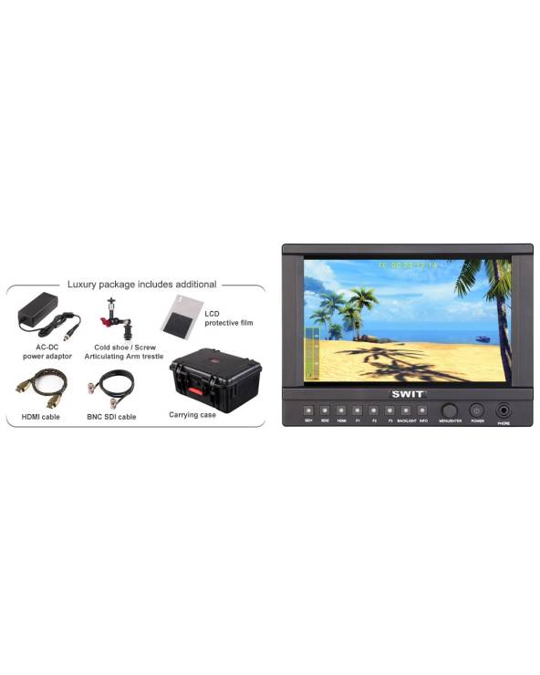 Professional 7" LCD Full HD Monitor 3000nit - 3G-SDI, 4K-HDMI - Lux