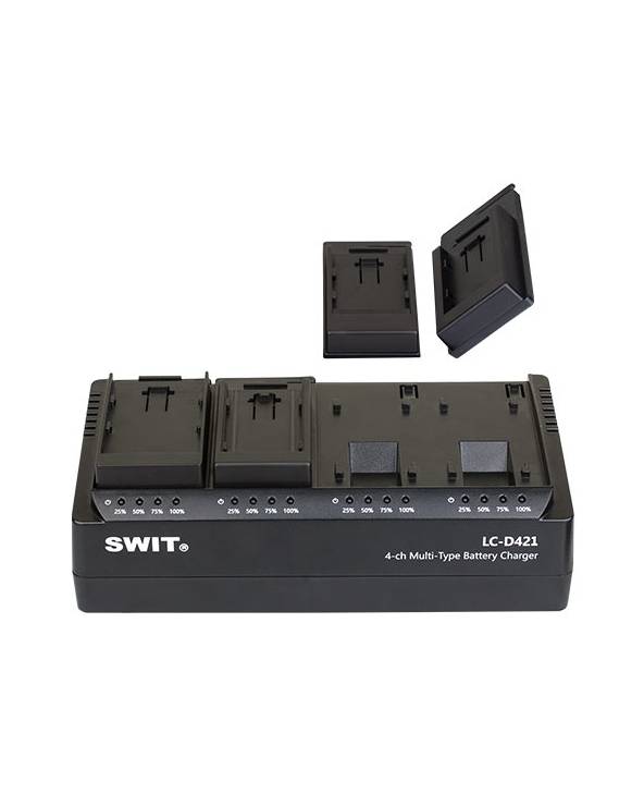 SWIT LC-D421I, 4-CH DV charger with 4x JVC SSL style plates