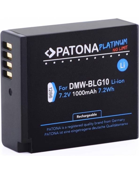 PATONA PLATINUM BATTERY PANASONIC DMW-BLG10, DMW-BLE9,, DMC-GF3, DMC-LX85, DMC-LX100
