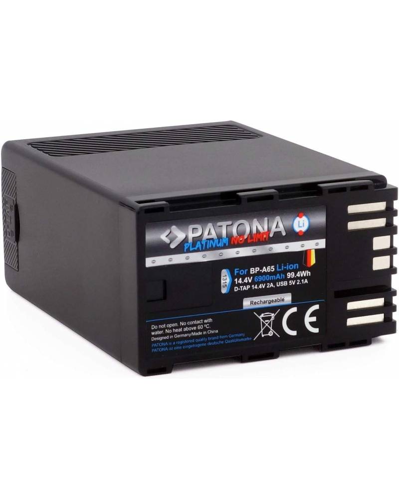 PATONA BATTERY PLATINUM CANON BP-A65 A60 A30 EOS C200 C300 MARK II XF705 D-TAP USB-OUTPUT
