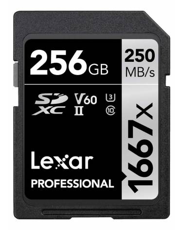 256GB Lexar® Pro 1667x SDHC™/SDXC™ UHS-II LSD256CB1667