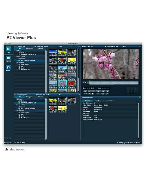 Panasonic Viewing Software P2 Viewer Plus Ver.2.3