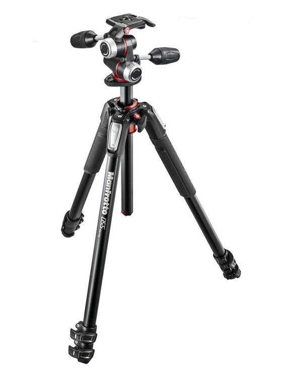 Manfrotto - MK055XPRO3-3W - 055 KIT - ALU 3-SECTION HORIZ. COLUMN TRIPOD + 3 WAY HEAD from MANFROTTO with reference MK055XPRO3-3